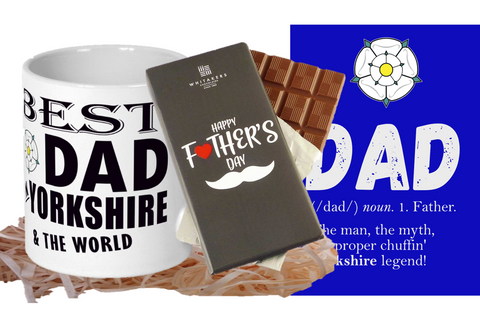 Fathers Day Mug, Yorkshire Chocolate & Card