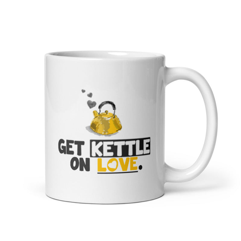 Get Kettle On Love Orange Mug