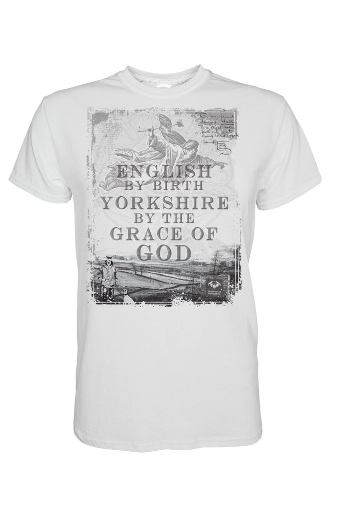 Yorkshire by the Grace of God white Yorkshire t shirt