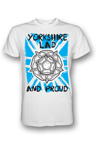 Yorkshire Lad and Proud white Yorkshire t shirt 