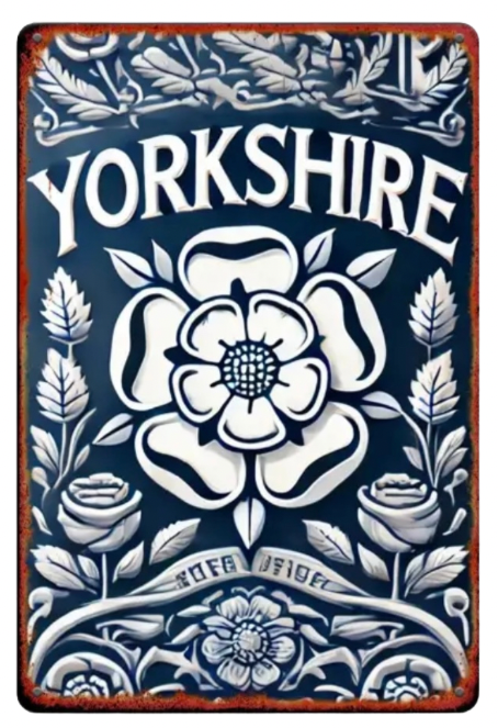 Yorkshire Rose Metal Sign
