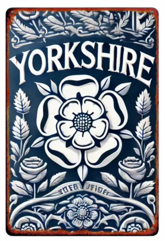 Yorkshire Rose Metal Sign