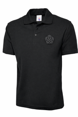 Yorkshire Rose Embroidered Polo - Grey logo