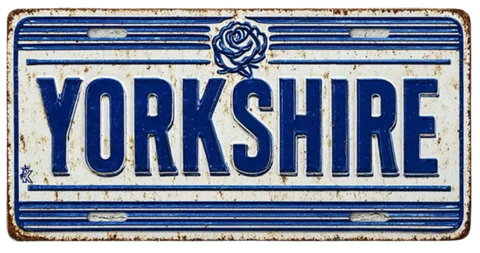 Yorkshire Number Plate Metal Sign