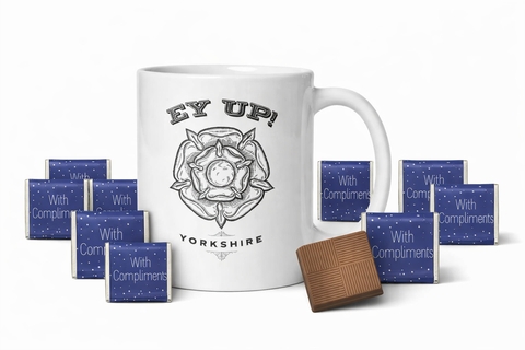 Ey Up Mug & 10 chocolates