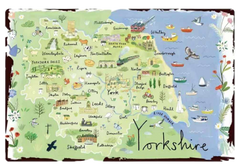 Yorkshire Towns Metal Sign