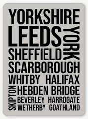 Yorkshire Towns Rubber Magnet