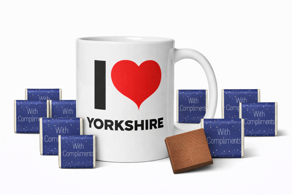 I Love Yorkshire Mug & 10 chocolates