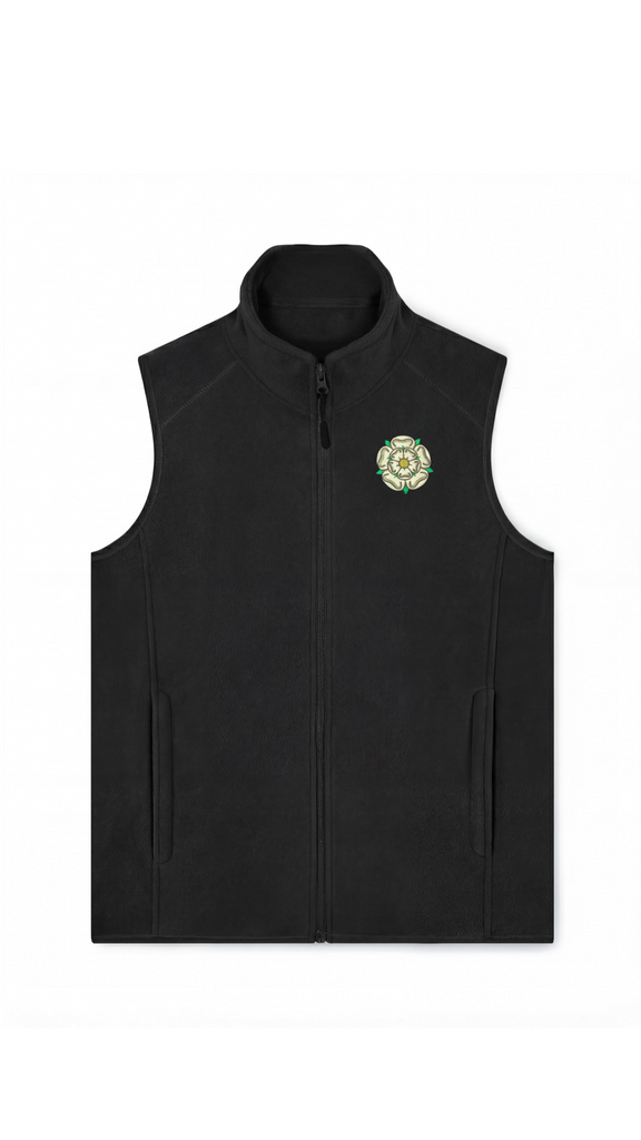 Yorkshire Rose Embroidered Microfleece Gilet