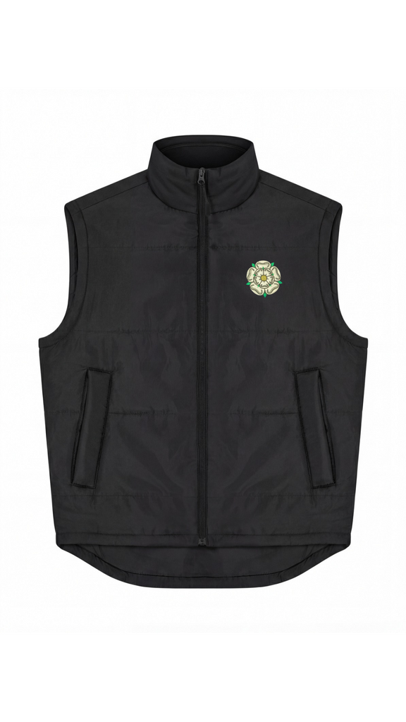 Yorkshire Rose Embroidered Padded Bodywarmer