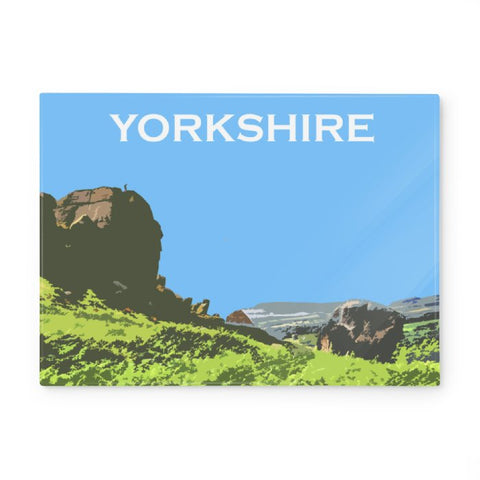 Cow & Calf Yorkshire Glass Chopping Board