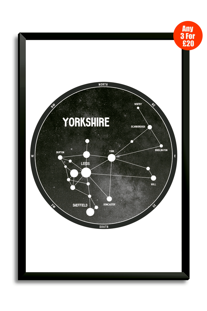 Yorkshire Constellation A3 Poster
