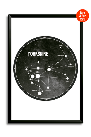 Yorkshire Constellation A3 Poster