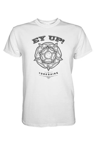 Ey Up Rose white Yorkshire t shirt 