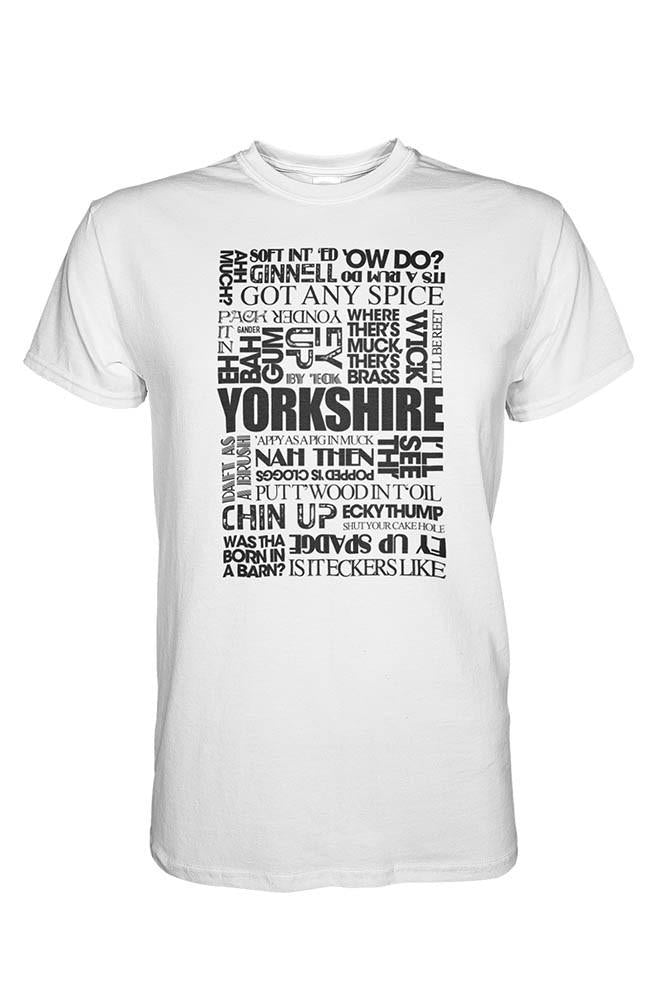 Yorkshire Sayings white Yorkshire t shirt 