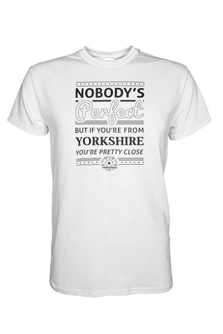 Nobody's Perfect white Yorkshire t shirt 