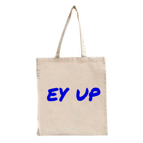 Ey Up Tote Blue